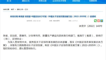 开云体育中国-严益唯：女子足球改革发展规划能解“近渴”吗？